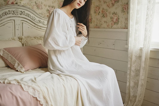 Winter Bloom Nightgown - Pure Cotton