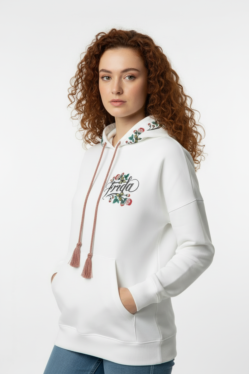 Art Floral Frida Kahlo Hoodie