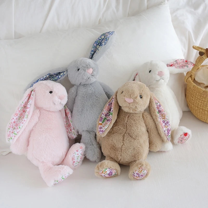 Bonnie Rabbit Plush, Soft Pastel Floral