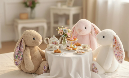 Bonnie Rabbit Plush, Soft Pastel Floral