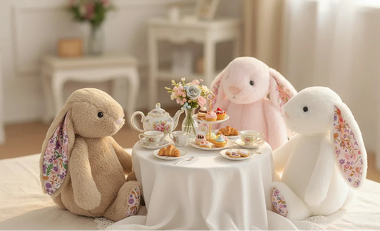Bonnie Rabbit Plush, Soft Pastel Floral