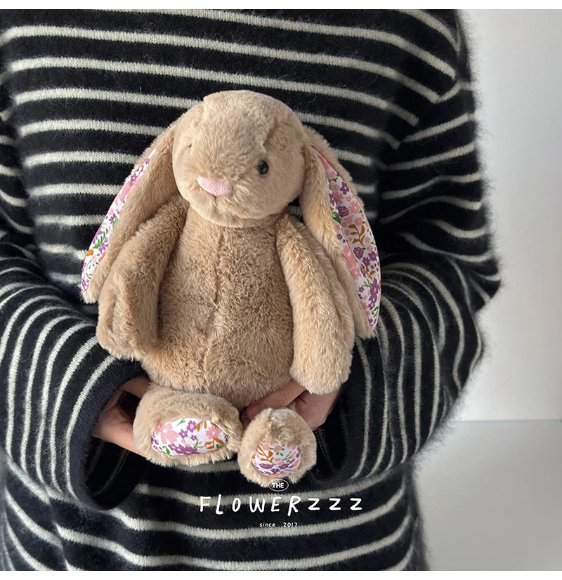 Bonnie Rabbit Plush, Soft Pastel Floral