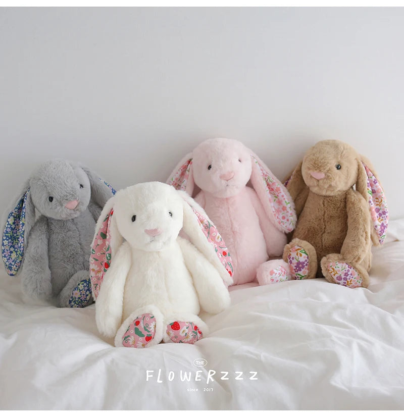 Bonnie Rabbit Plush, Soft Pastel Floral