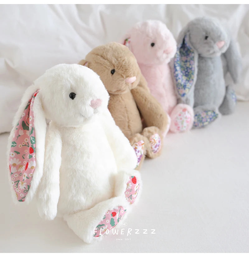 Bonnie Rabbit Plush, Soft Pastel Floral