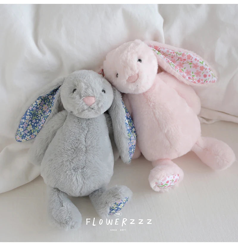 Bonnie Rabbit Plush, Soft Pastel Floral