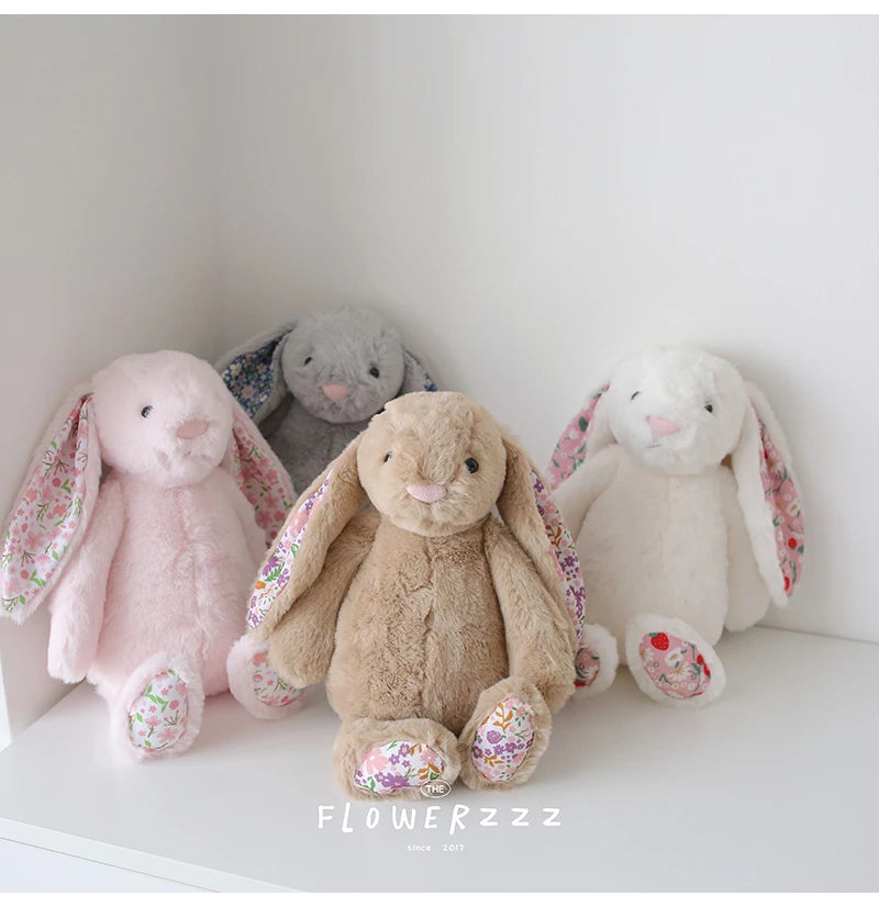 Bonnie Rabbit Plush, Soft Pastel Floral