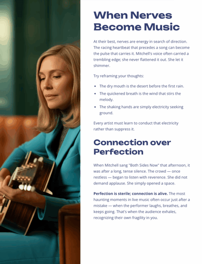 Sing with Courage! A book inspired by the works of Canadian Joni Mitchell