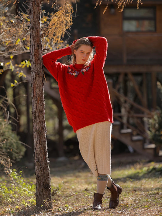 Vintage Embroidered Diana Sweater