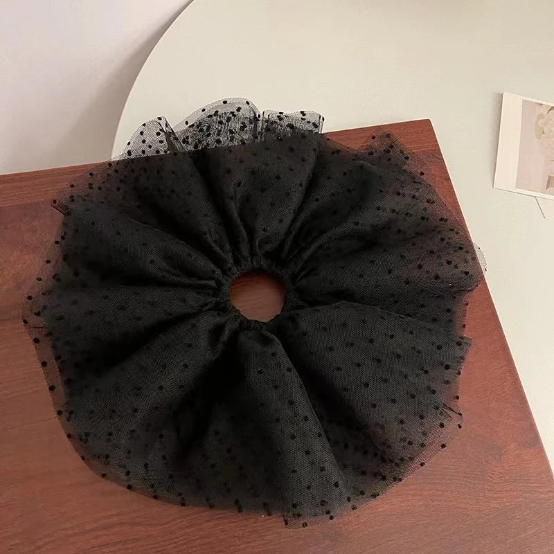 Lace French Hair Scrunchie, Elastic