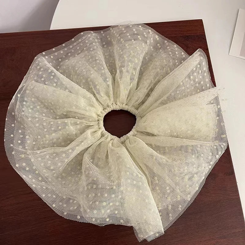 Lace French Hair Scrunchie, Elastic