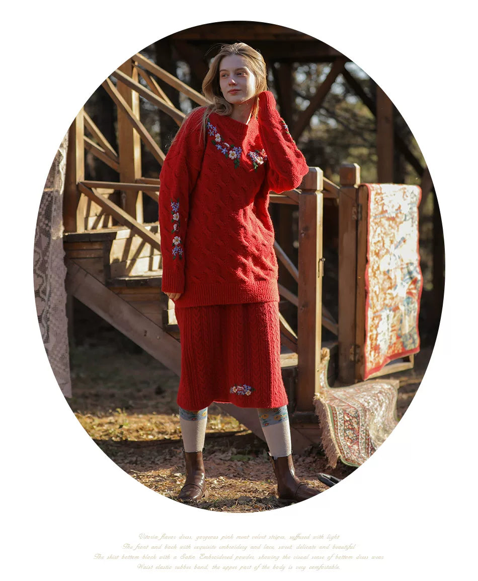 Vintage Embroidered Diana Sweater