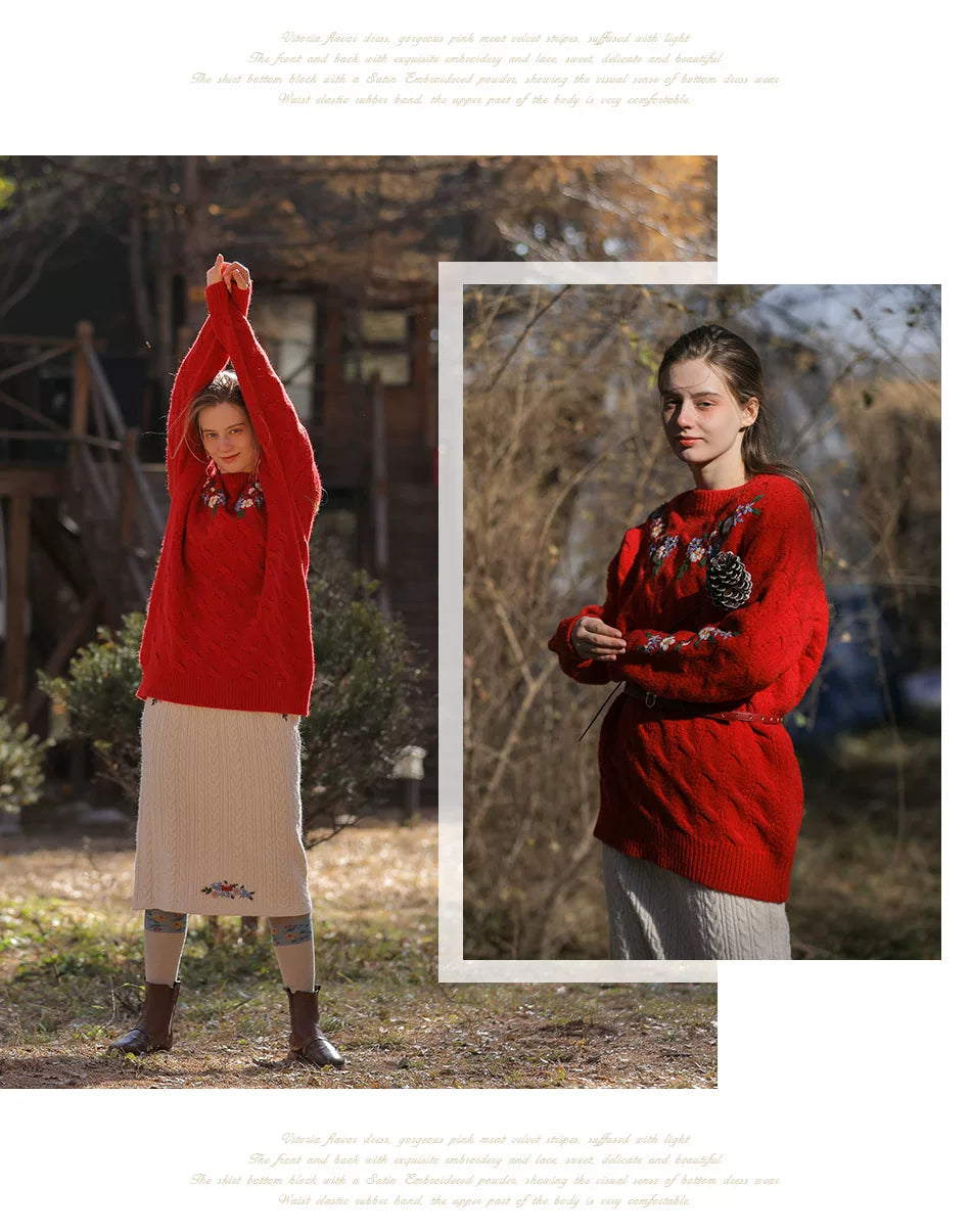 Vintage Embroidered Diana Sweater