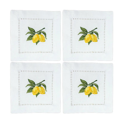 Personalized Lemon Hand Napkin, Name & Date embroidery