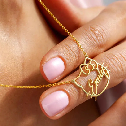 Personalized Name Necklace Custom Pet Pendant