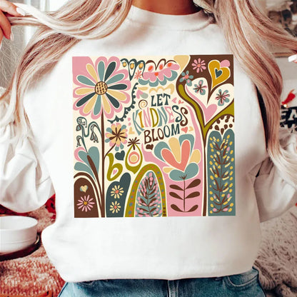 Let Kindness Bloom Floral Decal Decor