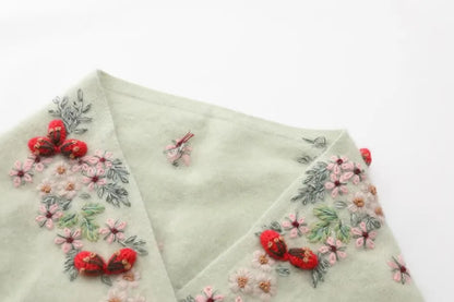 Annette Cashmere Sweater & Scarf Set, Purple