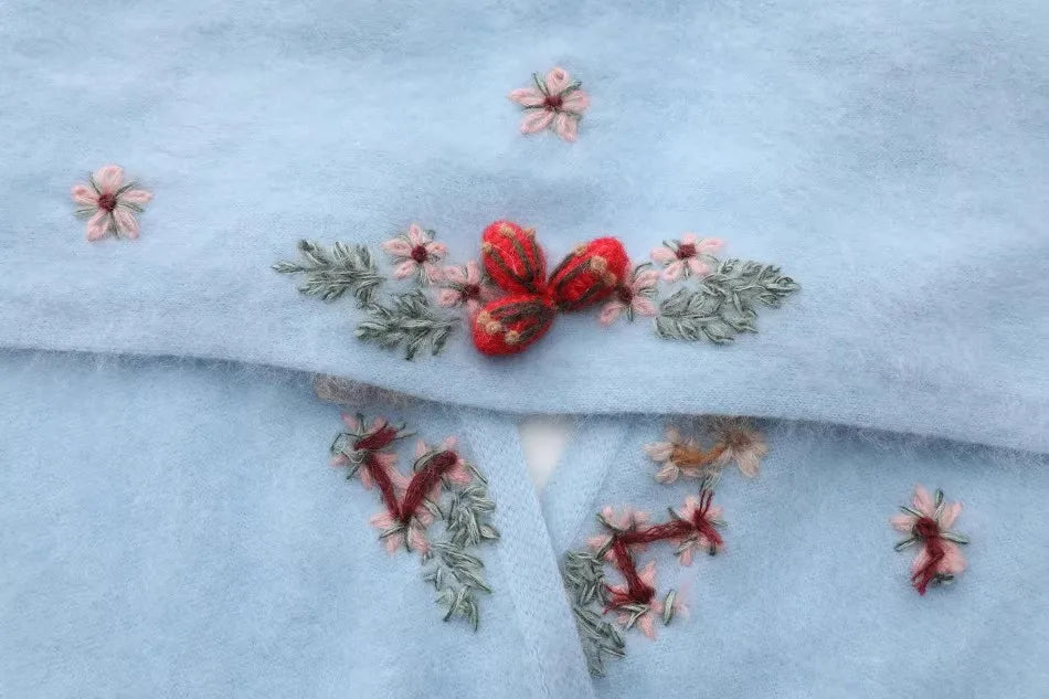 Annette Cashmere Sweater & Scarf Set, White