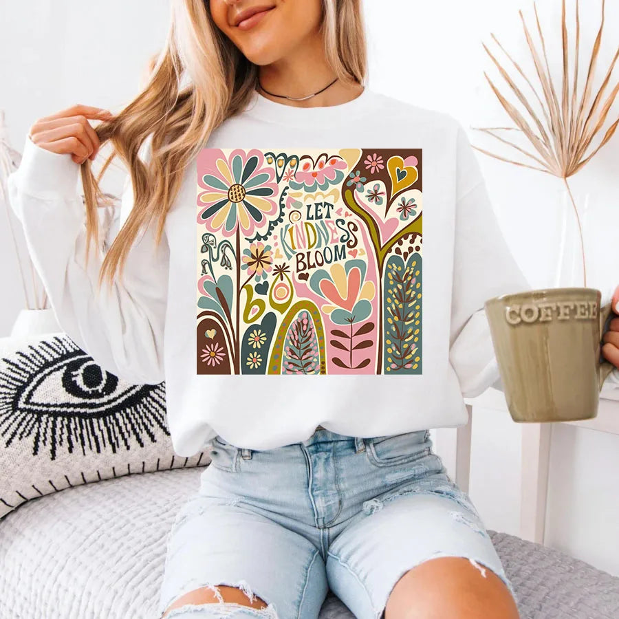 Let Kindness Bloom Floral Decal Decor