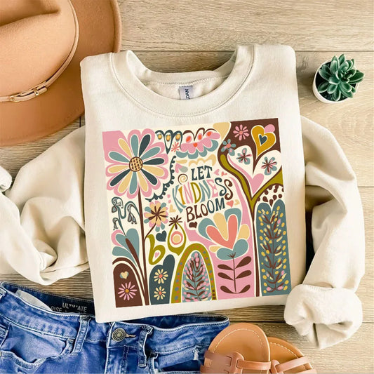 Let Kindness Bloom Floral Decal Decor