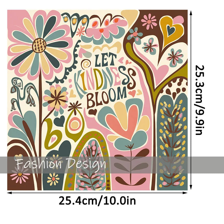 Let Kindness Bloom Floral Decal Decor