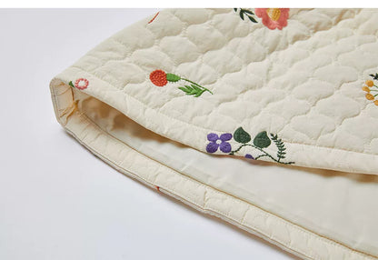 Sweet Jane Embroidery Cotton Quilted Coat & Skirt set
