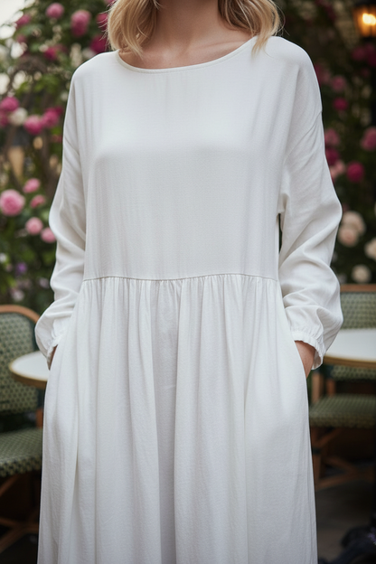 The Charlotte Dress, Jersey Cotton Pocket Maxi