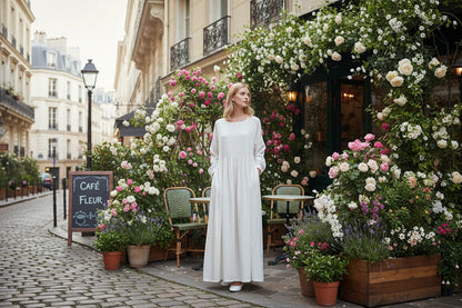 The Charlotte Dress, Jersey Cotton Pocket Maxi