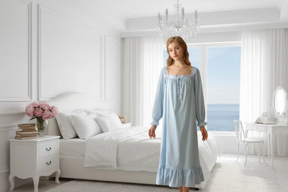 Victorian Chic 100% Cotton Sleepwear, Half or Long Sleeve