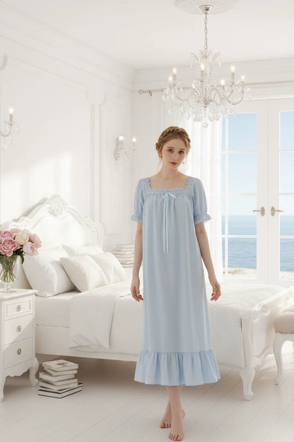 Victorian Chic 100% Cotton Sleepwear, Half or Long Sleeve