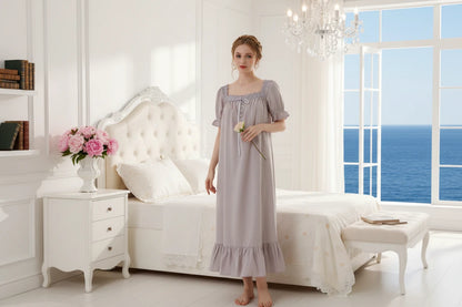 Victorian Chic 100% Cotton Sleepwear, Half or Long Sleeve