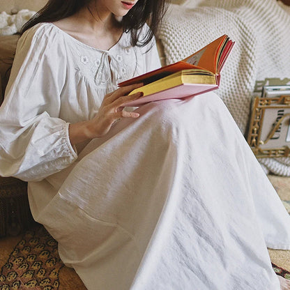 Winter Bloom Nightgown - Pure Cotton